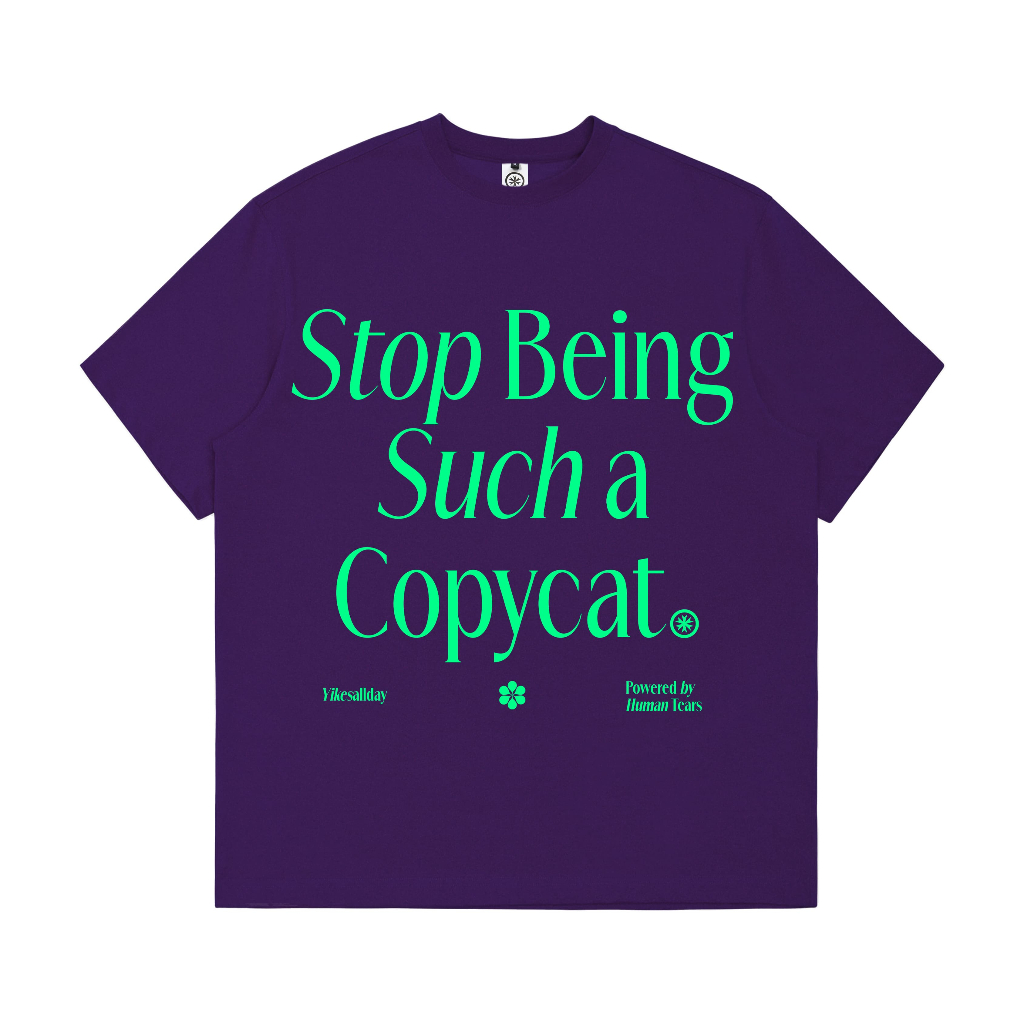 T-SHIRT | COPYCAT | DARK PURPLE | YIKESALLDAY