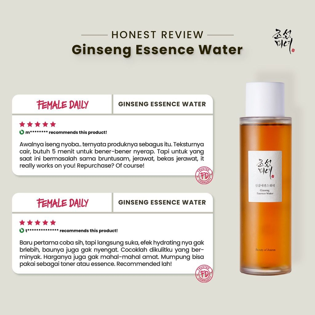 BOJ Beauty Of Joseon - Ginseng Essence Water 150 ml ( EXP 2026 )