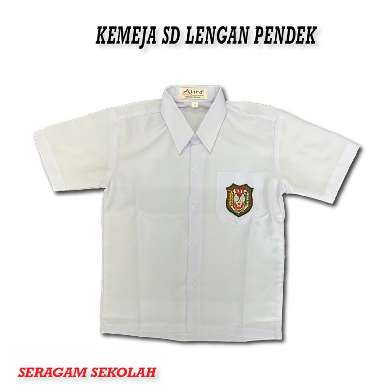 Kemeja / Baju Putih SD Anak - Lengan Panjang dan Pendek