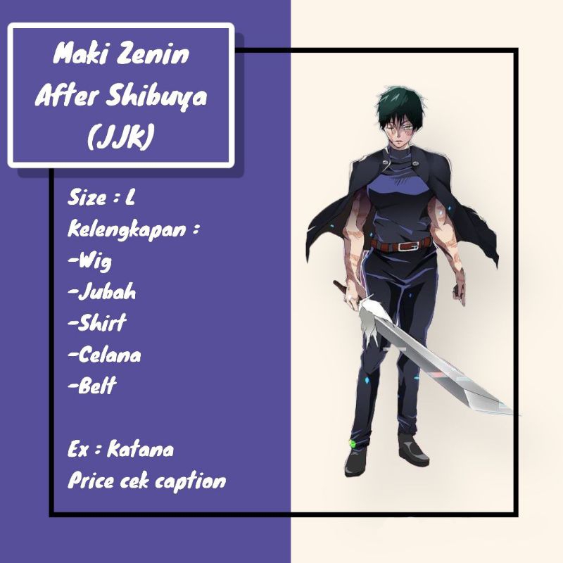 Rental Costum Maki Zenin After shibuya (Jujutsu Kaisen)
