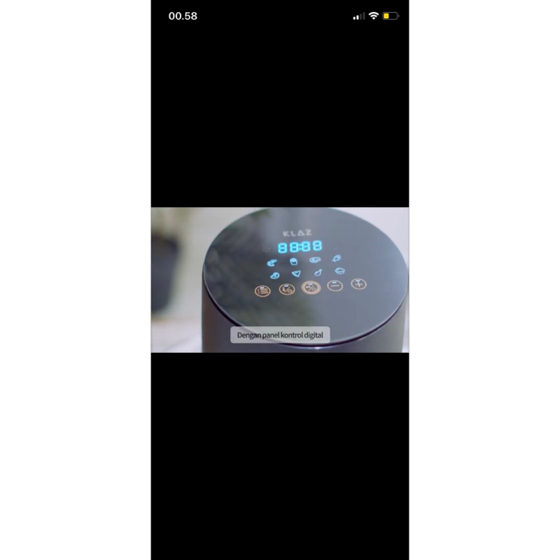 KLAZ 3,5 LTR AIR FRYER 1500W HITAM/ACE AIR FRYER DIGITAL 3.5LTR/ACE ALAT PEMANGGANG LOW FAT/ACE TOASTER