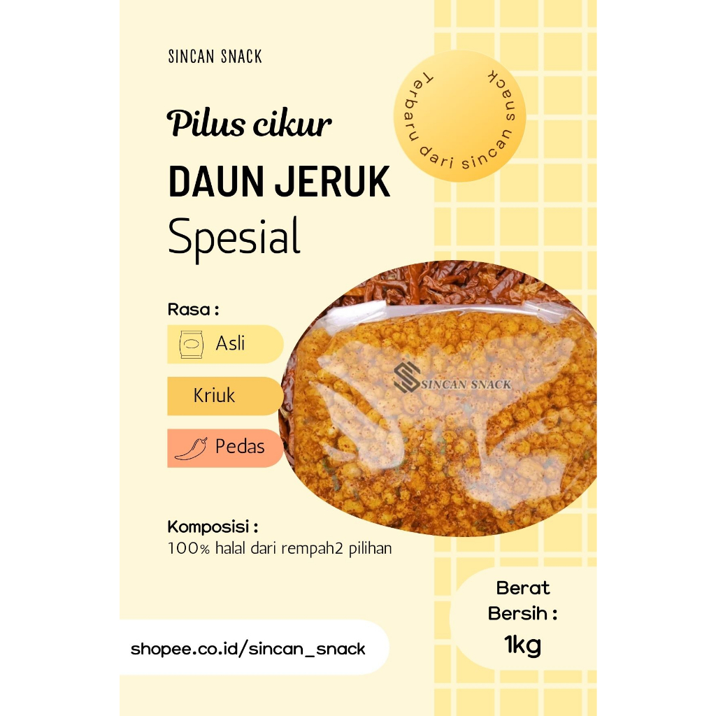 

PILUS CIKUR DAUN JERUK RASA PEDAS DAN ORIGINAL 1KG