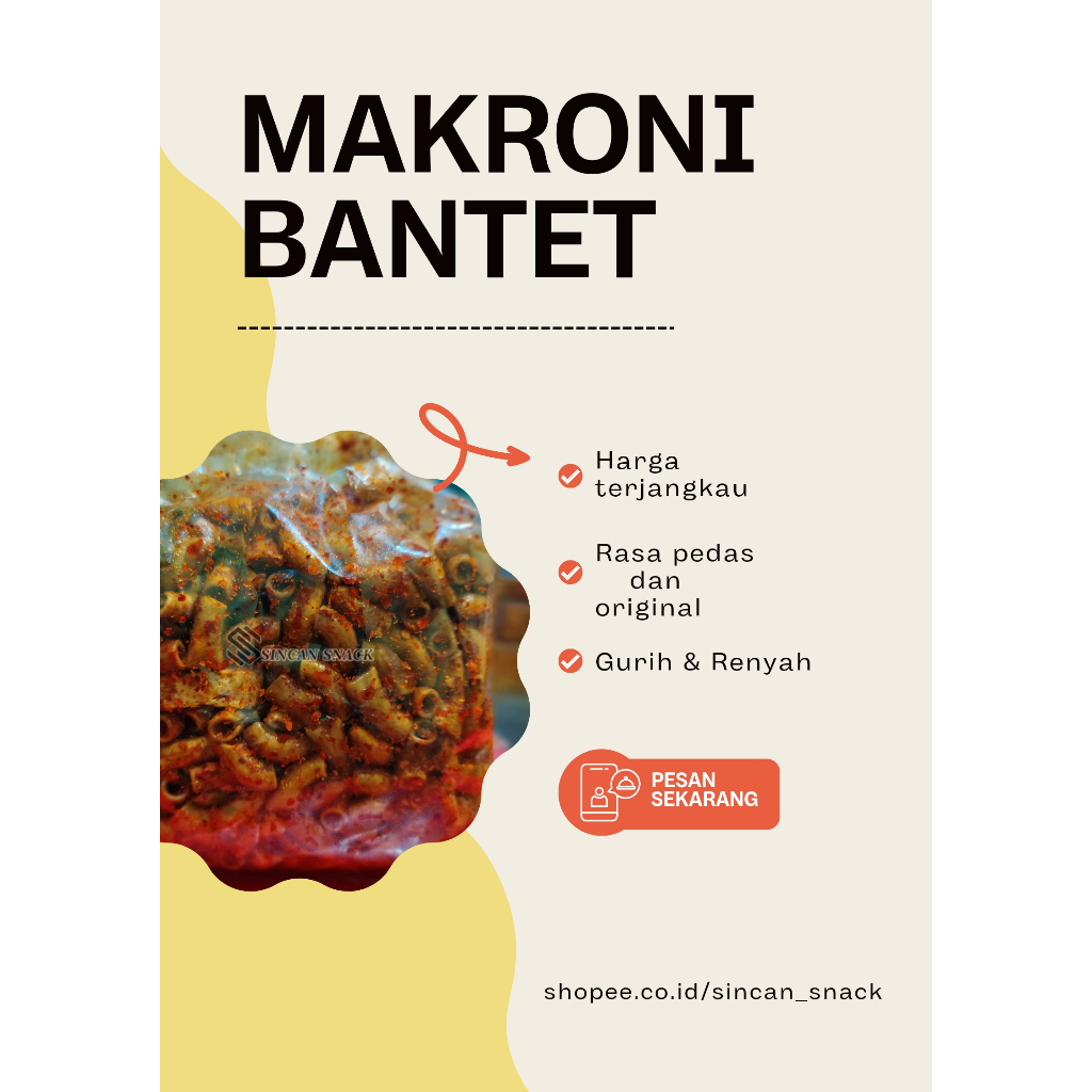 

MAKRONI BANTET DAUN JERUK RASA PEDAS DAN ORIGINAL 1KG