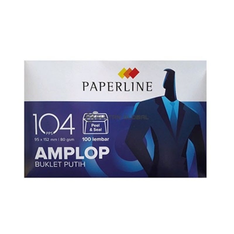 

Amplop putih polos / amplop buklet putih Paperline 104 pps | Ada perekat | ( 95 x 152 mm ) | 80 Gsm | 100pcs