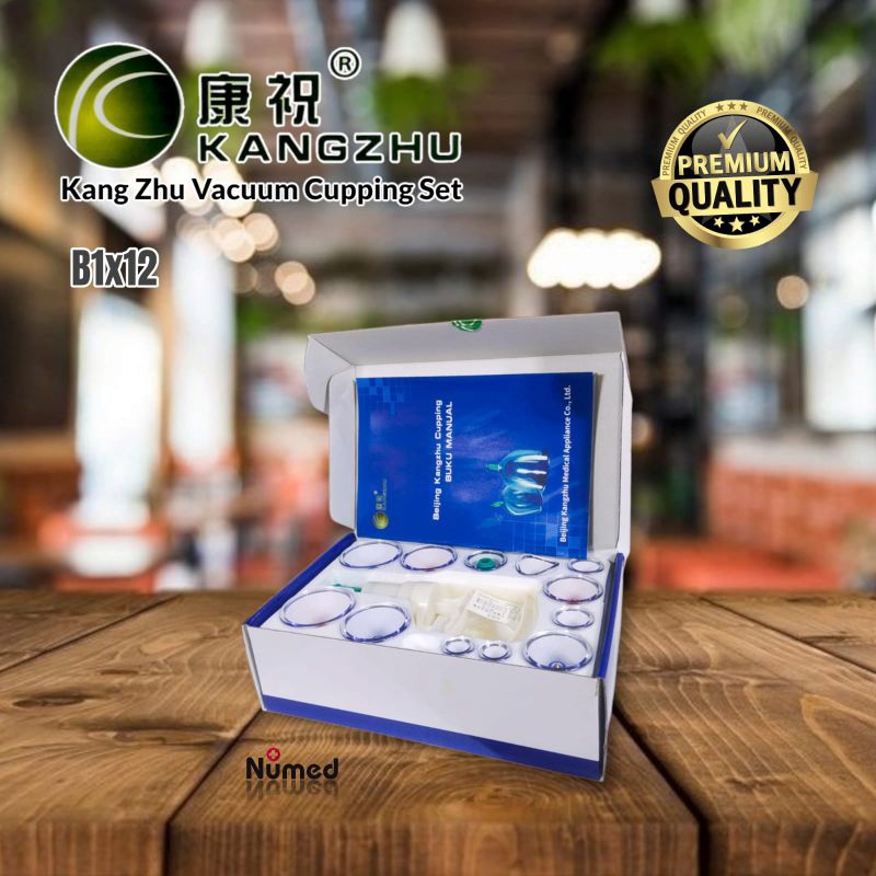 Kangzhu Isi 12 Kop Orginal Alat Bekam / Therapy Cupping Set Kangzhu 12 Cup / Kop Angin Kangzhu 12