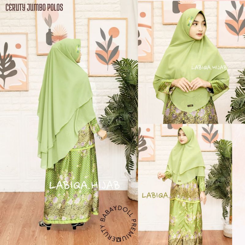 JILBAB MUSLIMAT NU CERUTY JUMBO POLOS