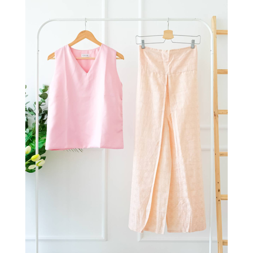 ONE SET BATIK WANITA PREMIUM SETELAN BAJU BATIK SATIN TOP KULOT BATIK