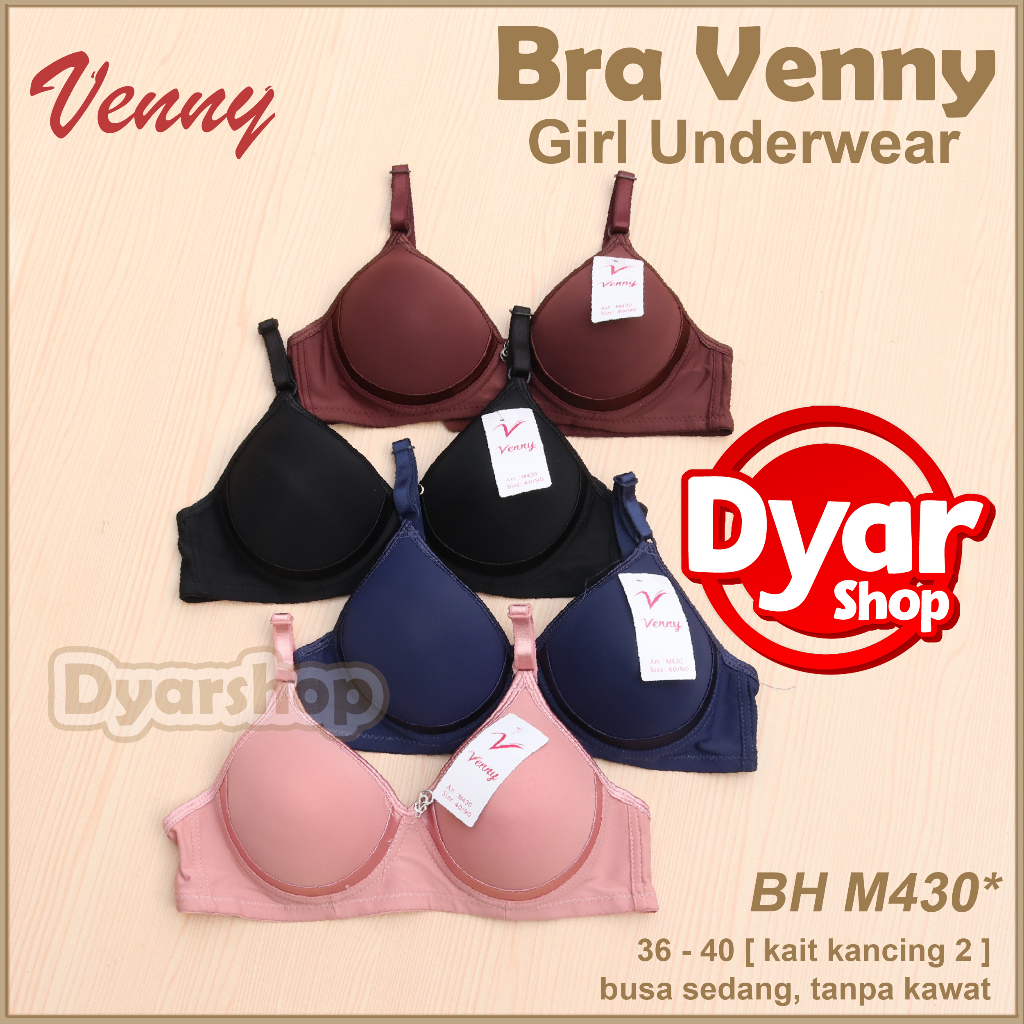 BH Venny M 430 | Venny Bra Busa Tanpa Kawat Setara Cup A - B Kait Kancing 2 M430 - Dyarshop
