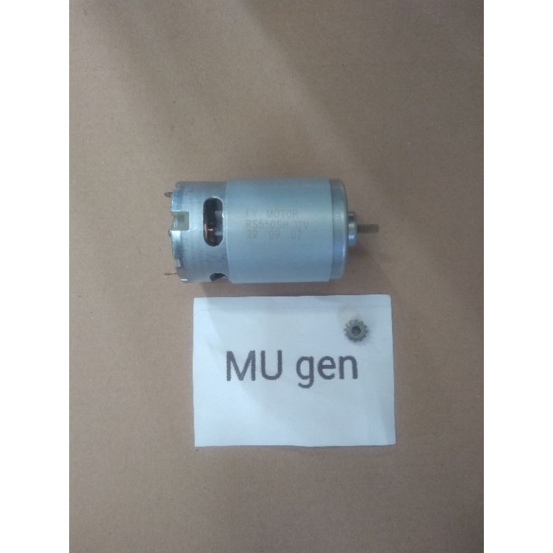 motor DC rs550 dinamo bor cordless 12v tipe D Shaft untuk edon 12v