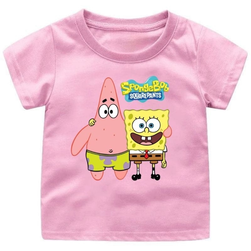 Baju Kaos Anak Usia 1-12Tahun Gambar Patrick spongebob Terbaru