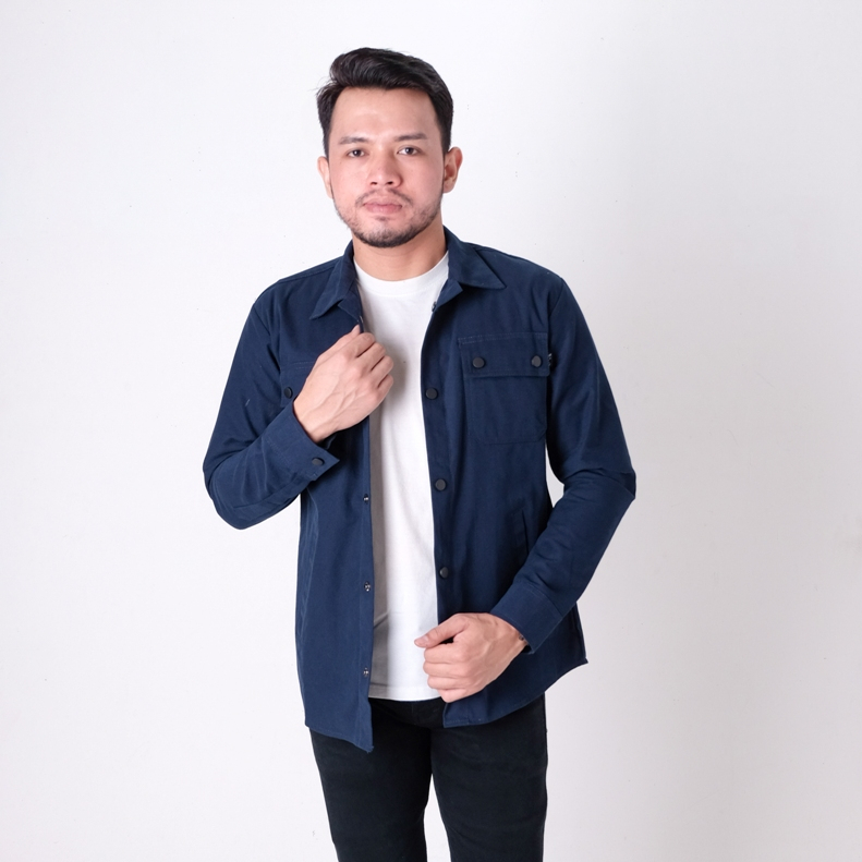 Justrue Jaket Semi Parka Pria Navy