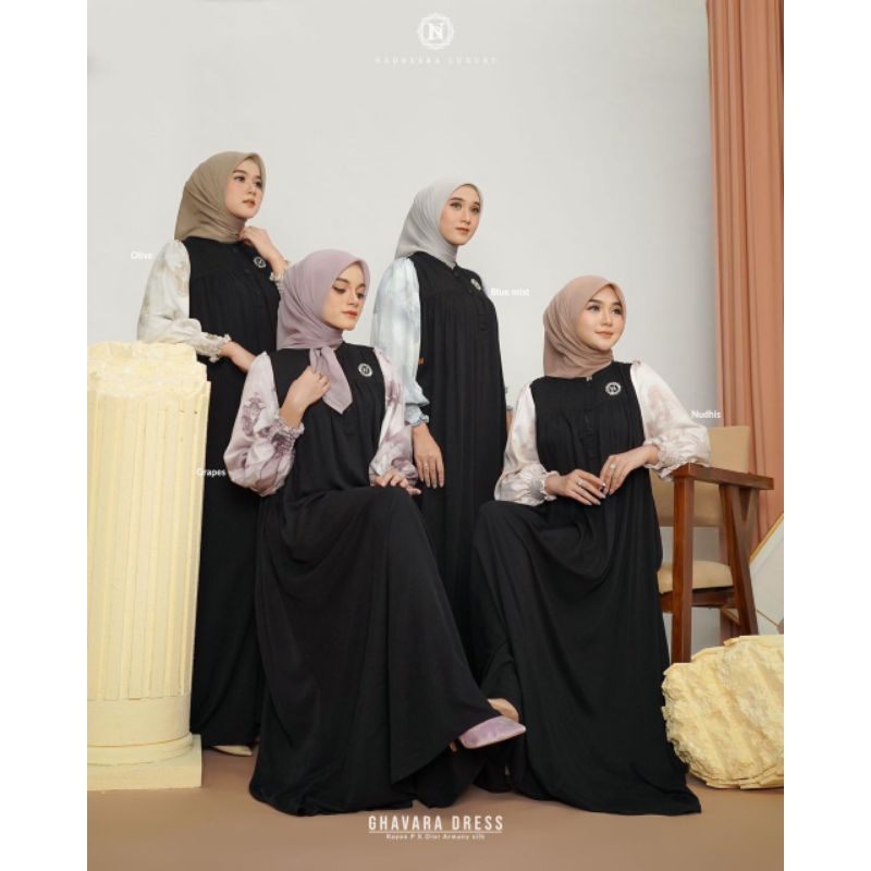 Ghavara Dress Rayon Premium Mix Dior Silk Gamis Mewah Nadheera Luxury