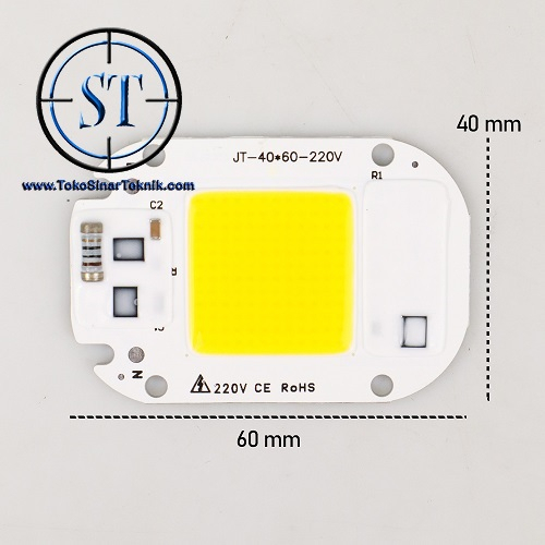 LED COB Warm White 20W Langsung  Input 220V AC Lampu Sorot Lapangan Tembak Kekuning 20 Watt Langsung Listrik Tanpa Driver