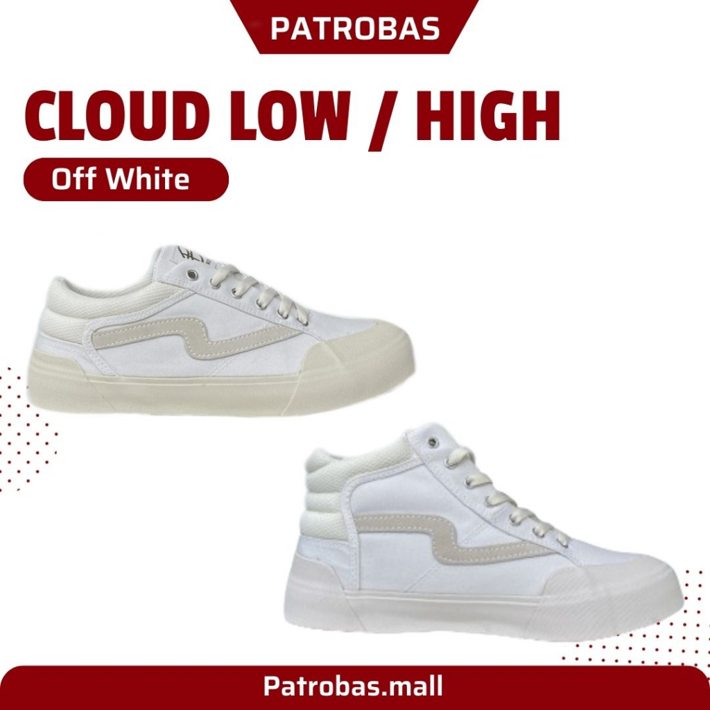 Patrobas Cloud Low / High Off White Original Sepatu Patrobas Petrobass Full White