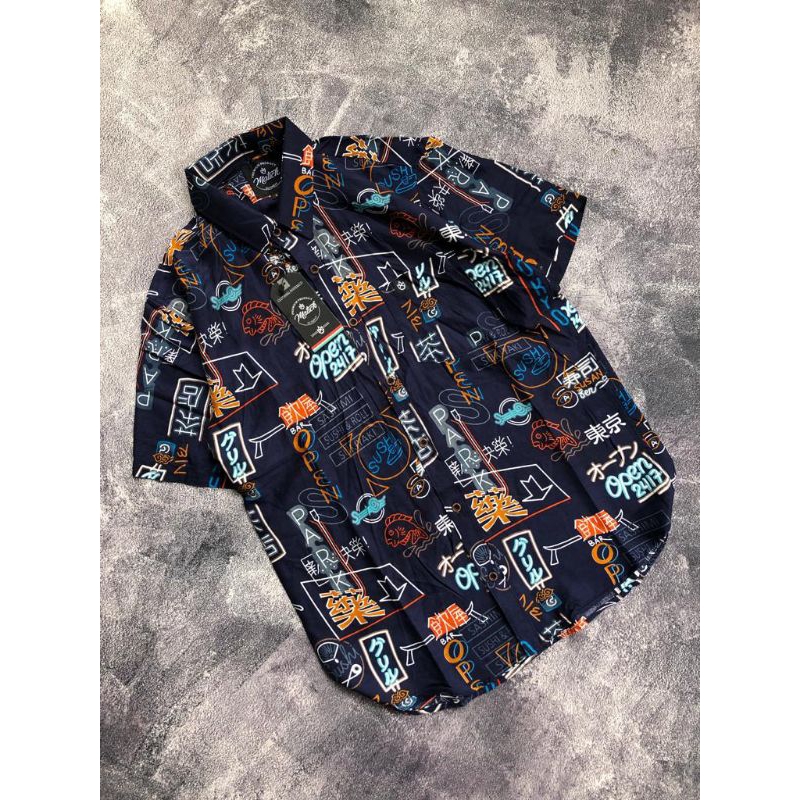 Kemeja Pria Lengan Pendek, Kemeja Rayon Motif, Kemeja Motif Kartun, Kemeja Willie Salim,  Kemeja Haw