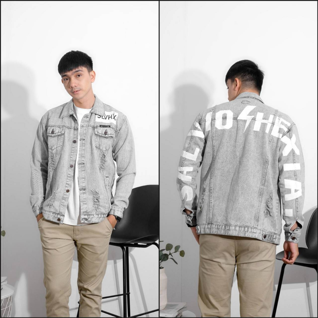 Jaket Denim Pria - Jaket Jeans Original Salvio Hexia