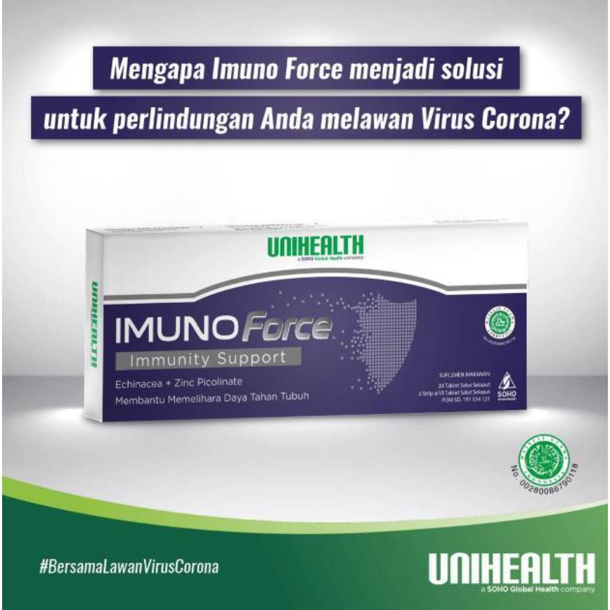 Bantu Tingkatkan Imunitas Tubuh Alami IMUNO FORCE Unihealth