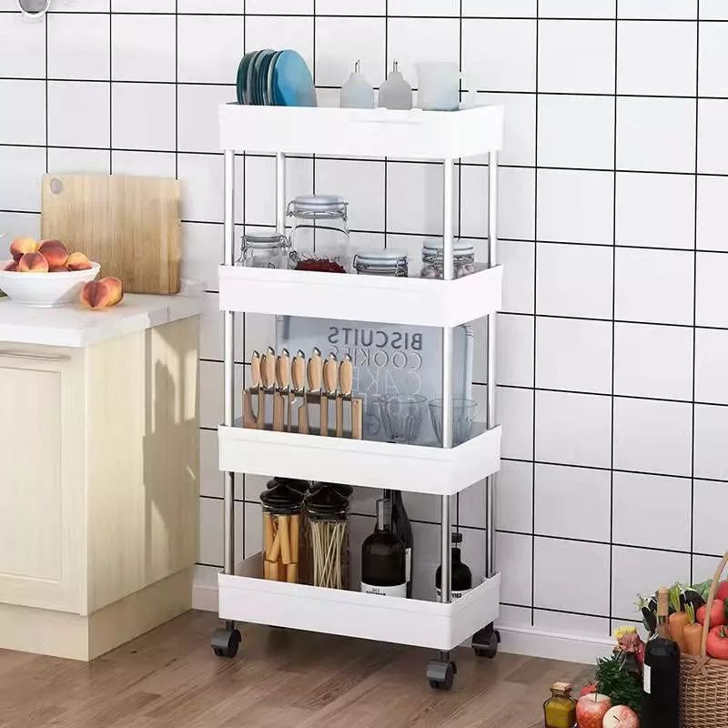 Rak Troley 4 Tingkat Tempat Bumbu Dan Penyimpanan Serbaguna