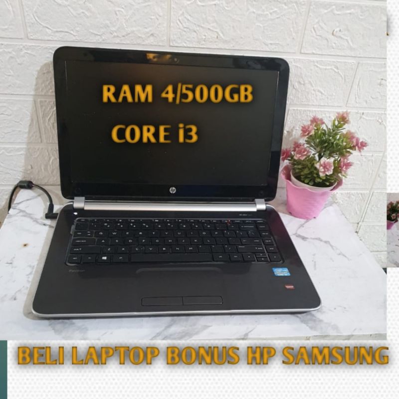 LAPTOP SECOND HP TS 15 | RAM 4/500GB | WINDOWS 10 | layar 14&quot; | SLIM DESAIN ELEGAN | SIAP KERJA KULIAH