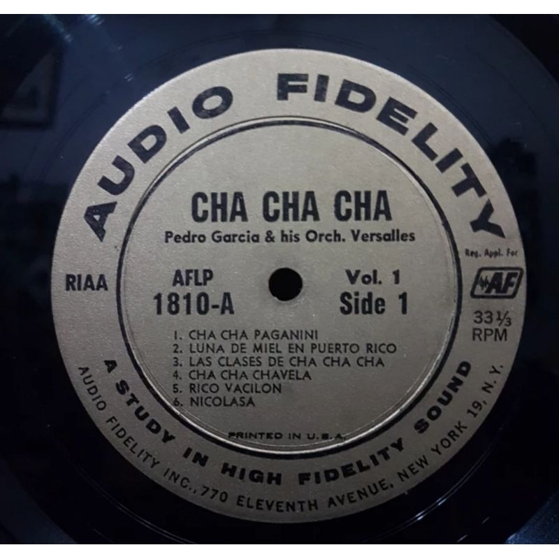 Vinyl Piringan Hitam 12 inch Pedro Garcia-Cha Cha Cha