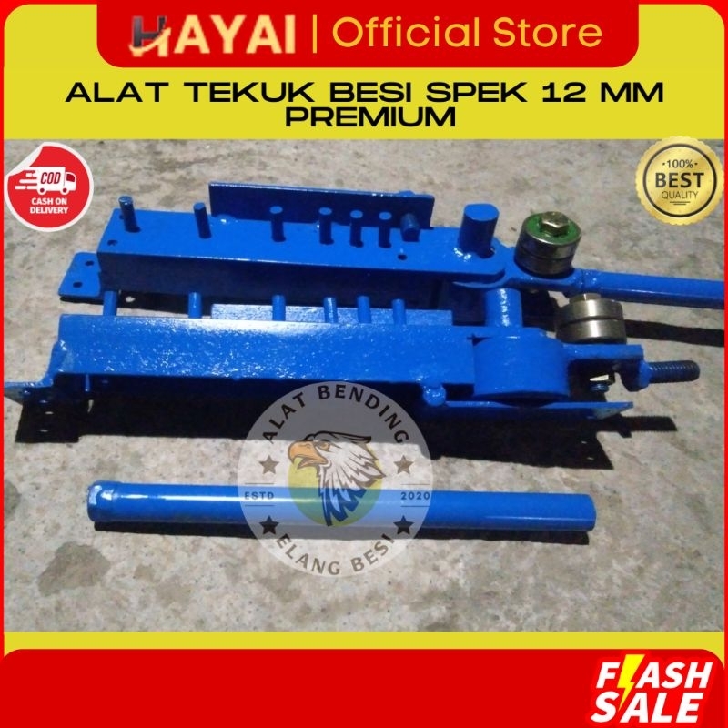 Eagle Steel Alat Tekuk Penekuk Besi Beton - 12mm Tang Alat Pembuat Begel Cincin Besi Bangunan Peneku