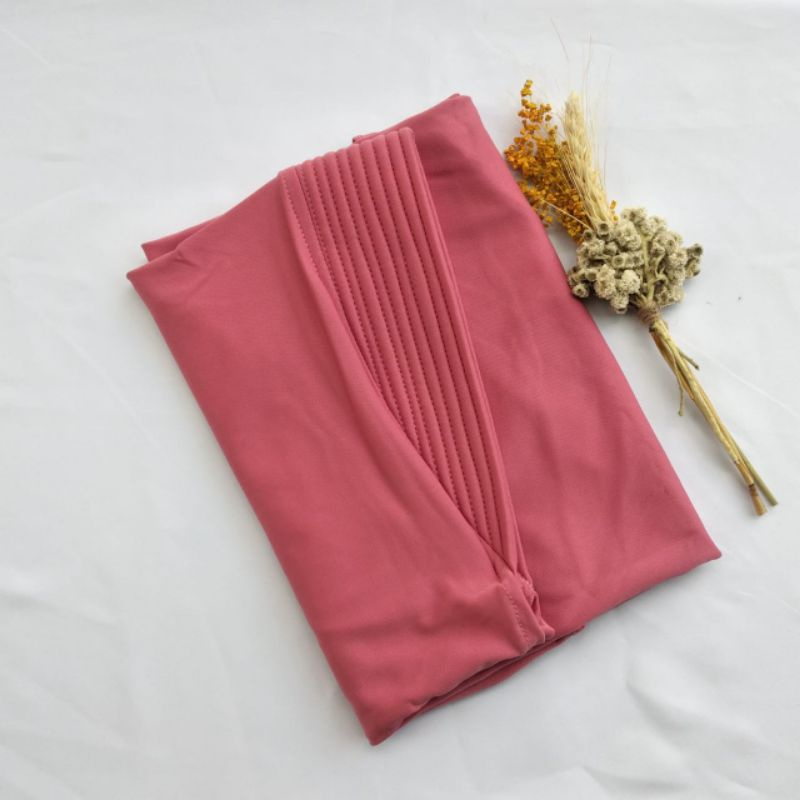 Hijab Bergo sport nutup dada // Hijab sport volly jumbo jersey premium-dusty pink