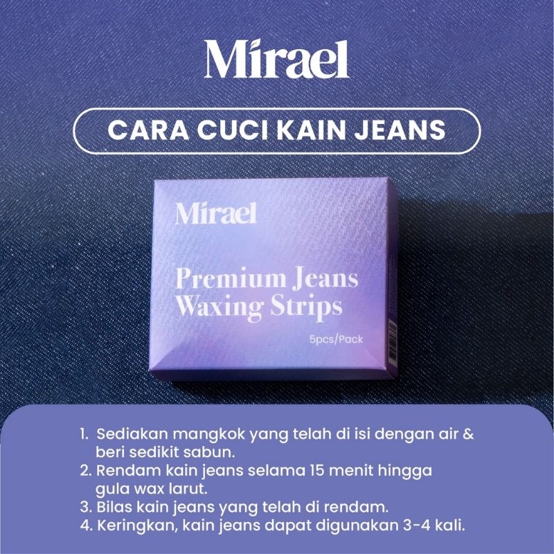 MIRAEL Premium Jeans Waxing Strips 5Pcs