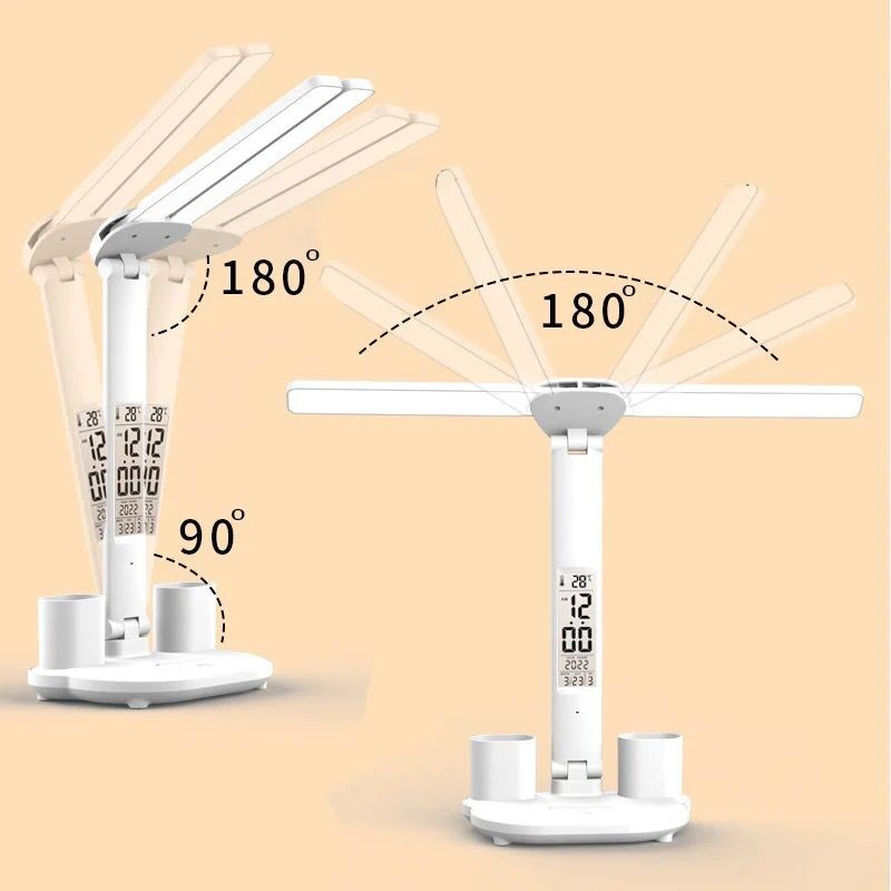 Lampu Belajar Lipat Lampu Belajar LED Dua Lampu Belajar Led Meja Dua Kepala Baca Light Lampu Belajar Multifungsi