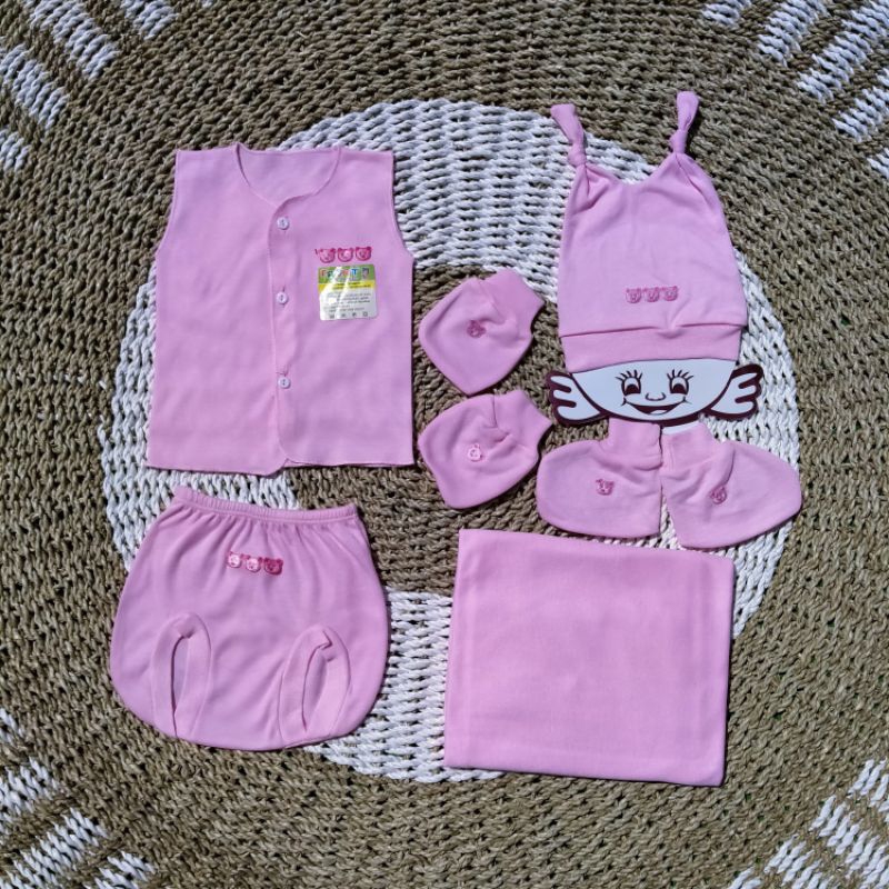 SET Lengkap Baju Bayi Baru Lahir Kutung Seri Perempuan Paket Hemat 6 PCS talitababywear