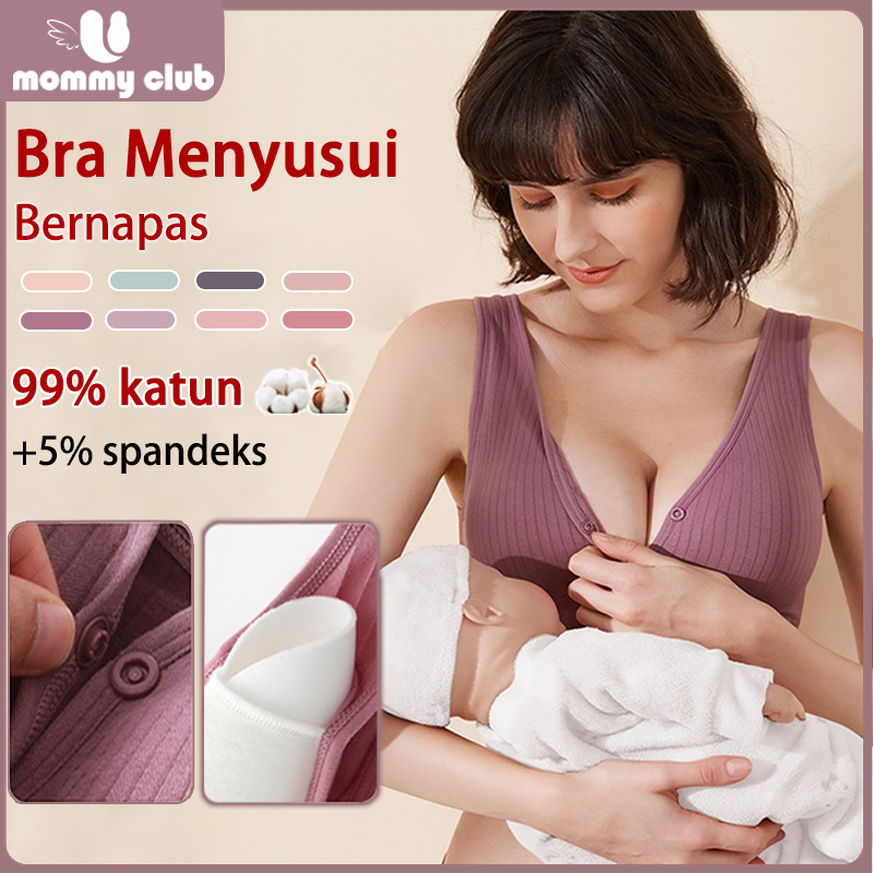 ANGEL MOMMY Bra Menyusui Jumbo Kancing Depan Tanpa Kawat Katun Murni 1018bra