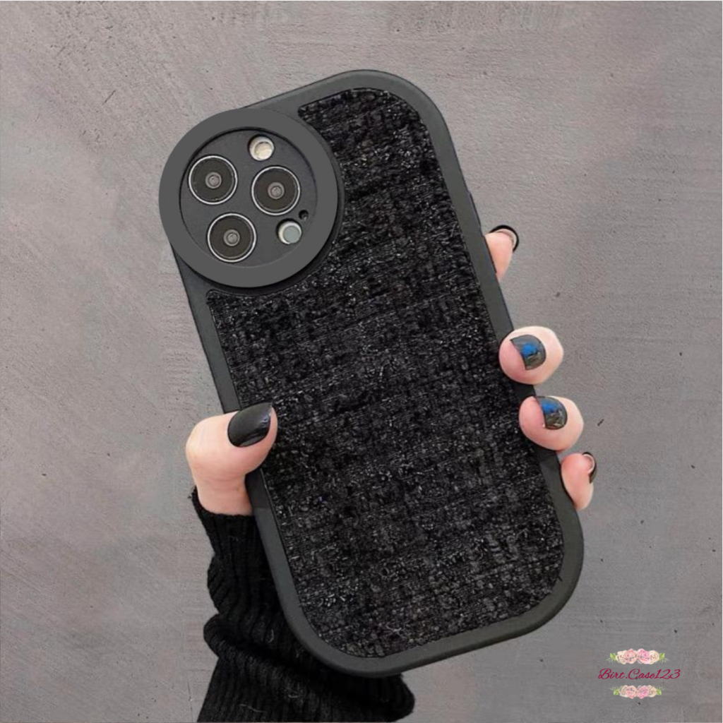 CASE CASING SILIKON VINTAGE WOOVEN TWEED KAIN RAJUT FOR OPPO A57 2022 A77S A71 A83 A31 A8 A5 A9 F1 F1S A59 F5 YOUTH F7 BC7934