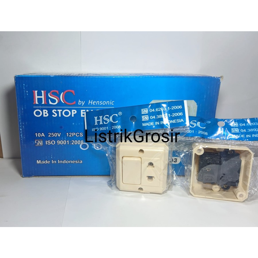 OB Tempel HSC OB Saklar Engkel / Stop / Seri / Engkel + Stop kontak Outbow SNI