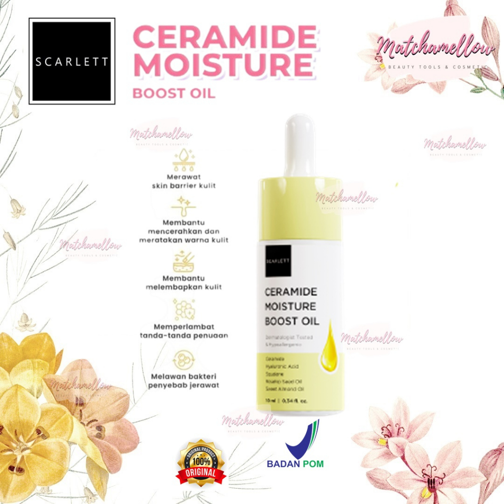 ❄️MATCHA❄️ SCARLETT WHITENING CERAMIDE MOISTURE BOOST OIL -  SKIN FACE BARRIER