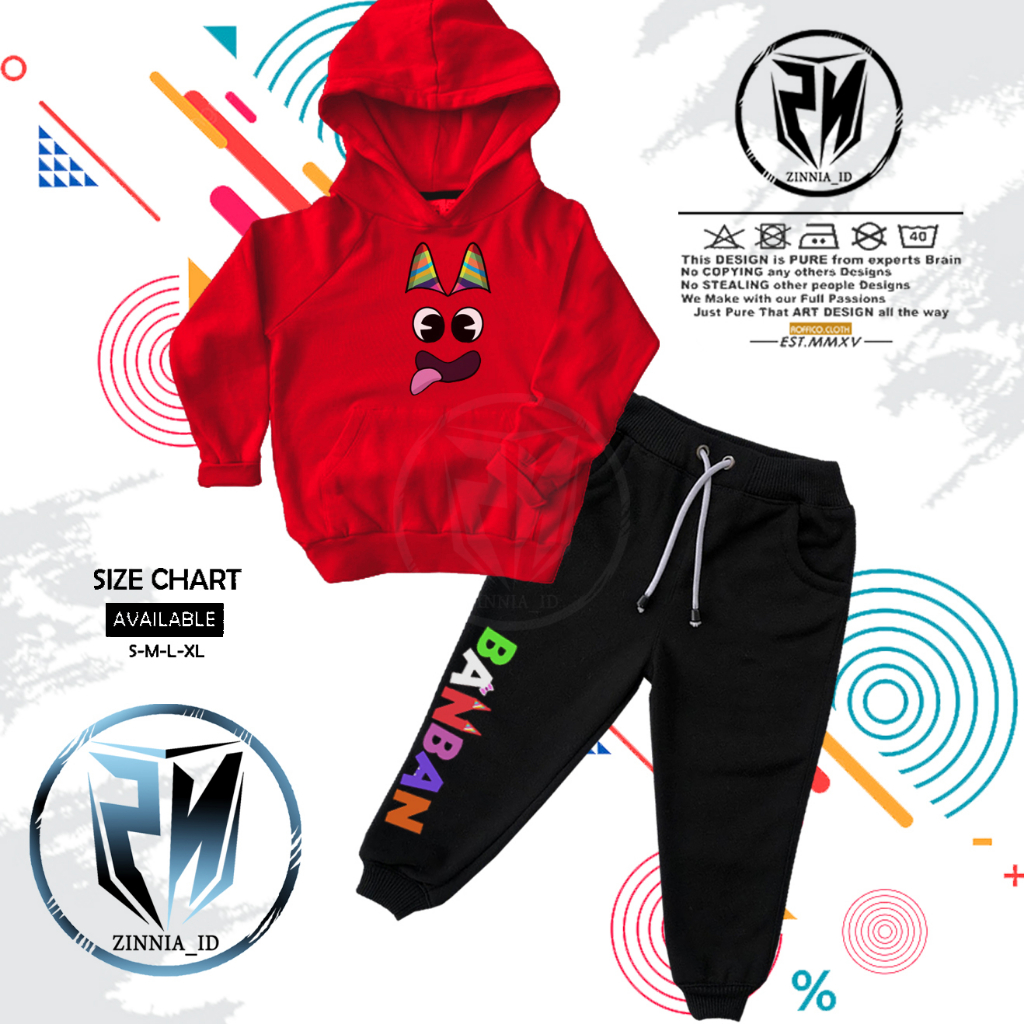SETELAN JAKET HOODIE ANAK LOGO GARTEN OF BANBAN 3 Banban Garten of Banban - ZINNIA_ID