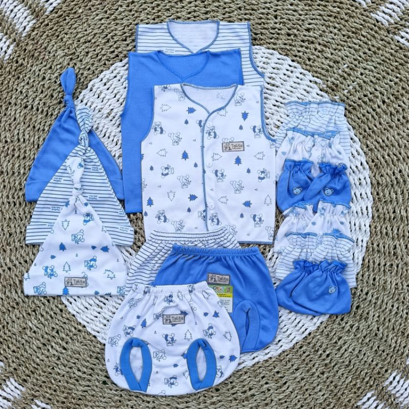 SET Lengkap Baju Bayi Baru Lahir Kutung Seri Warna Paket Newborn Hemat 15 PCS talitababywear