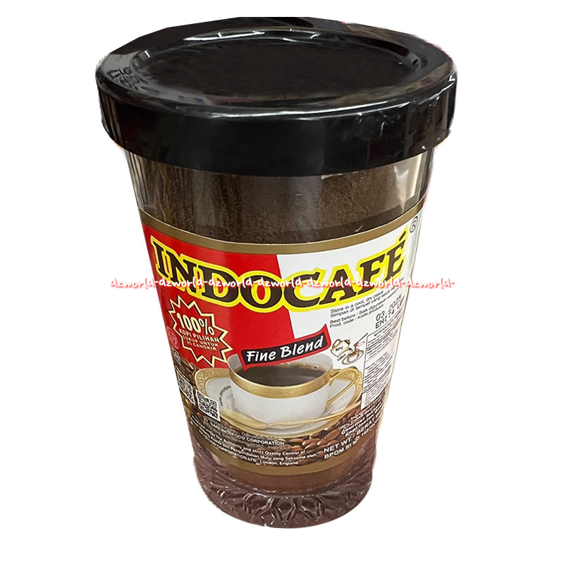 Indocafe Fine Blend 50gr Kopi Bubuk Kemasan Gelas Kopi Granule Kopi Hitam Black Coffee Tanpa Gula Indocape Indo Cafe