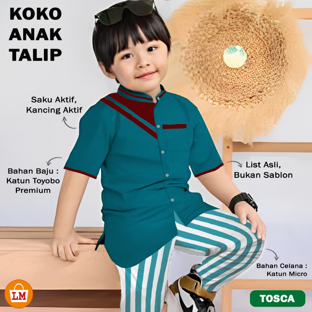 TERMURAH TERLARIS [ COD &amp; Gratis Ongkir ] Setelan KOKO ANAK LATIP Bahan Katun Toyobo Premium Stelan Baju Muslim Lebaran Anak Laki-Laki TERBARU LMS 26038 26041