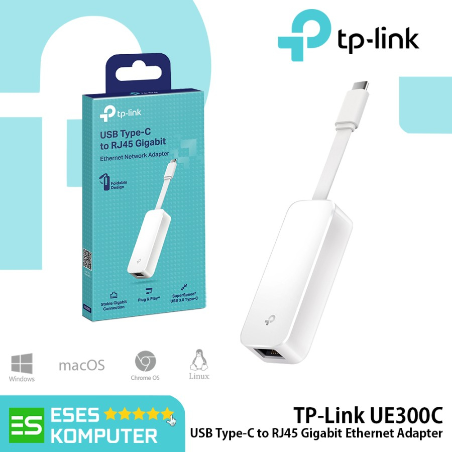 TP-Link UE300C USB Type-C to RJ45 Gigabit Ethernet Network Adapter