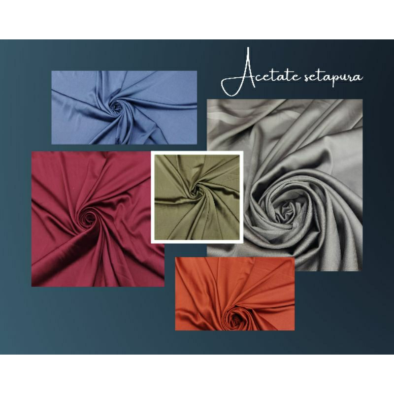satin acetate setapura silky/acetate setapura/satin polos/bahan satin acetate setapura/setapura silky