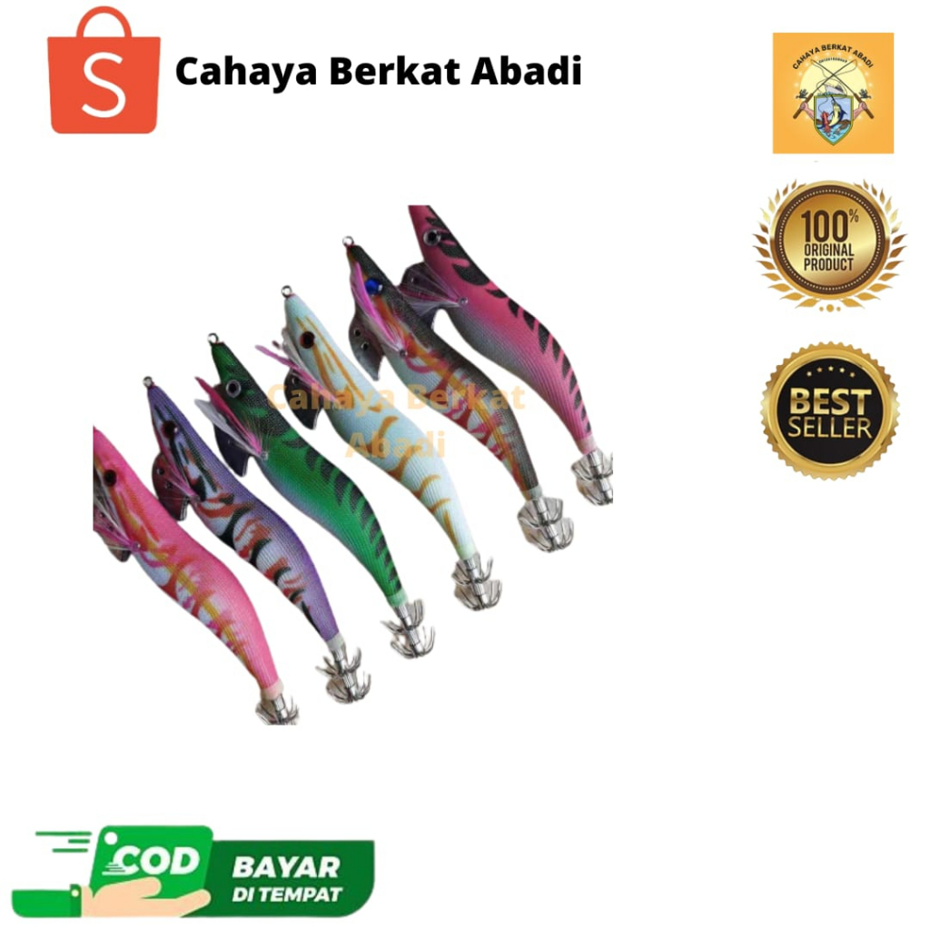 Umpan Pancing Buatan Bentuk Udang Cumi-Cumi