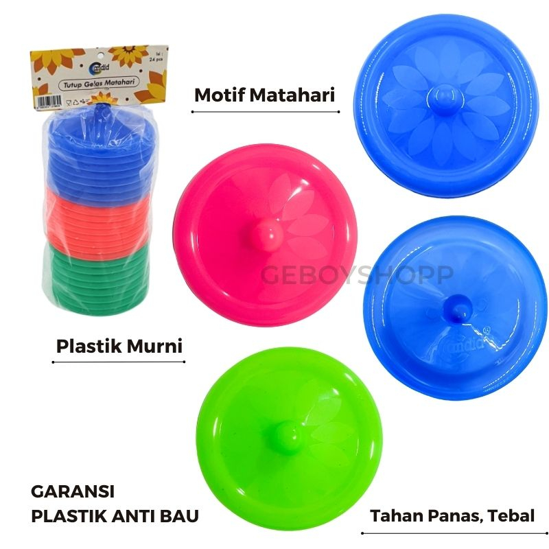 Tutup Gelas / Tutup Cangkir / Tutup Mug Plastik Matahari Foodgrade PP5 Plastk Murni