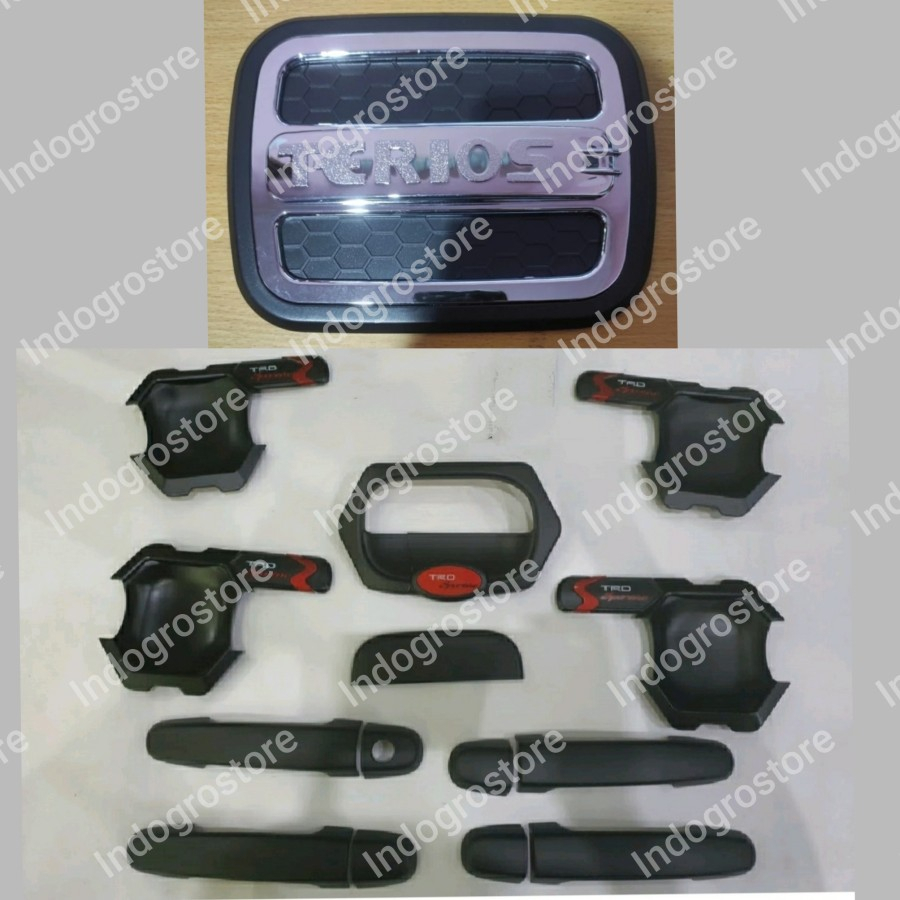 Paket Tangki Cover Handle Outer Hitam Mobil Terios Lama 2006 2007 2008 2009 2010 2011 2012 2013 2014 2015 2016 2017