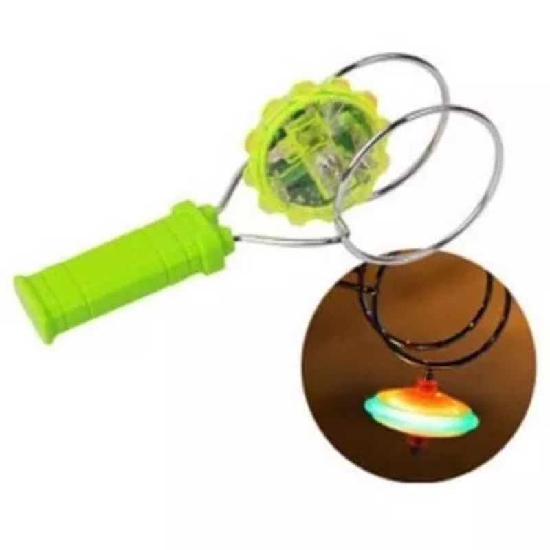 Yoyo Gasing Roda Lampu Magnet Crazy Flashing Gyro / Yoyo Magnet Lampu / Mainan Challenge Keluarga