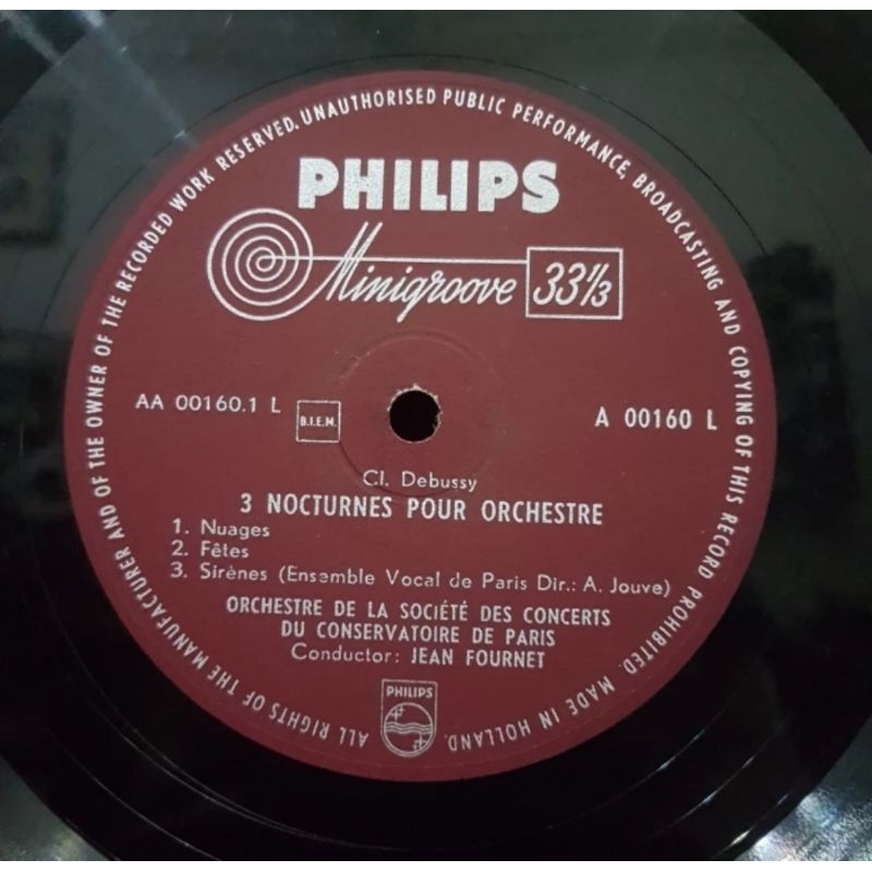 Vinyl Piringan Hitam 12 inch Debussy-3 Nocturnes Pour Orchestre