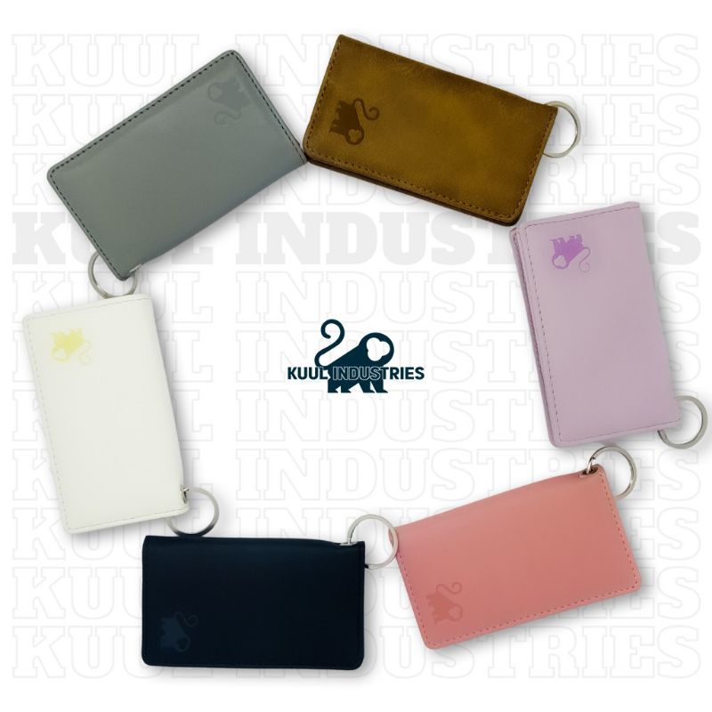 Kuul Industries - Dompet Kulit Pink | STNK Mobil Motor Gantungan Kunci Mobil Motor Lipat Dua | Dompet Kunci Truf Key Wallet