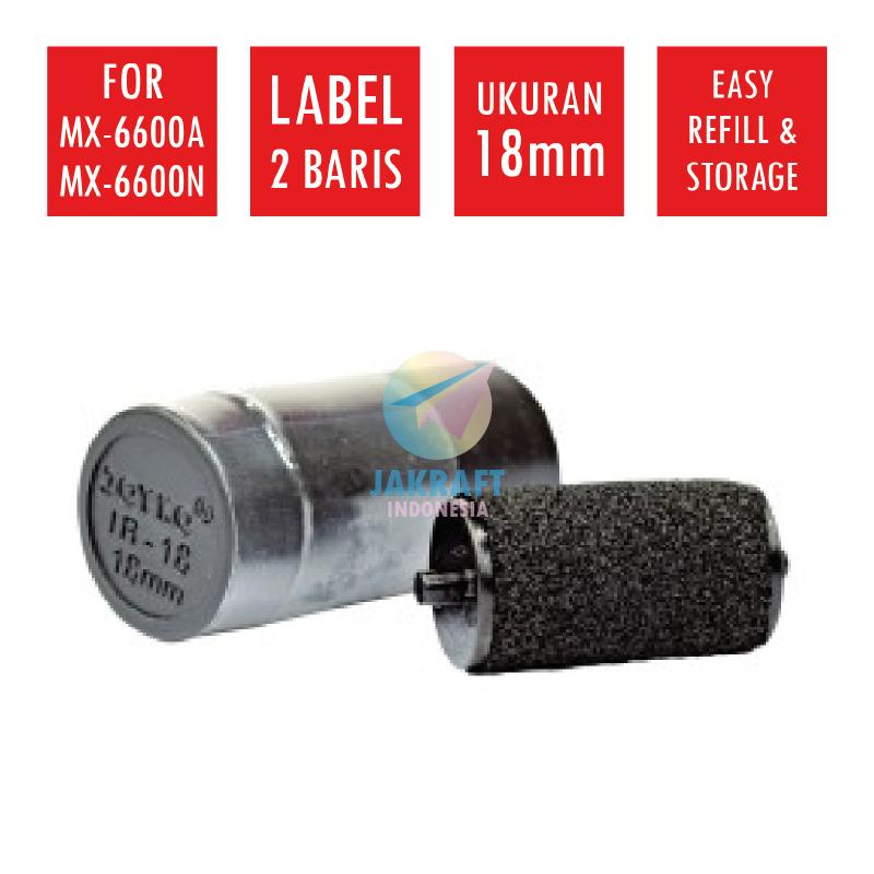 

(1 Pcs) Tinta Label Harga 2 Baris JOYKO IR-18 Refill Alat Mesin Cetak Labeller MX-6600A / Labeller MX-6600N