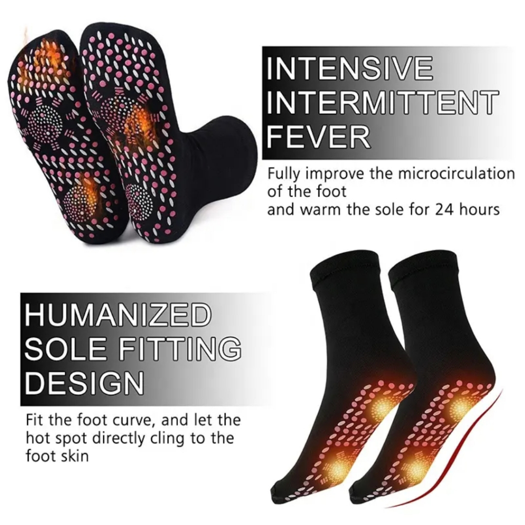 Kaos Kaki Magnet Magnetik Magnetic Terapi Therapy Kesehatan Akupuntur Pelancar Darah Pemanas Penghangat Telapak Kaki Foot Support Tourmaline Massage Socks Anti Pegal Nyeri Kram Dingin Lutut Otot Sendi Kaki Pereda Asam Urat Ampuh Original