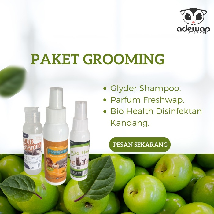 ADEWAP GLIDER Paket Grooming Sugar Glider : Shampoo Perfume & Disinfektan Kandang