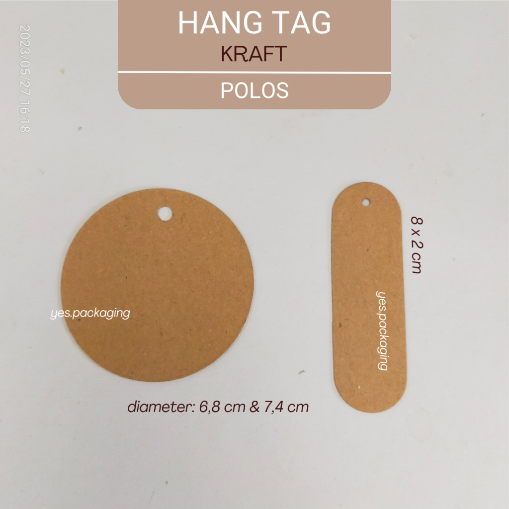 

[25pc] HANG TAG KRAFT POLOS Hang Tag Label Hampers Hang Tag Kemasan