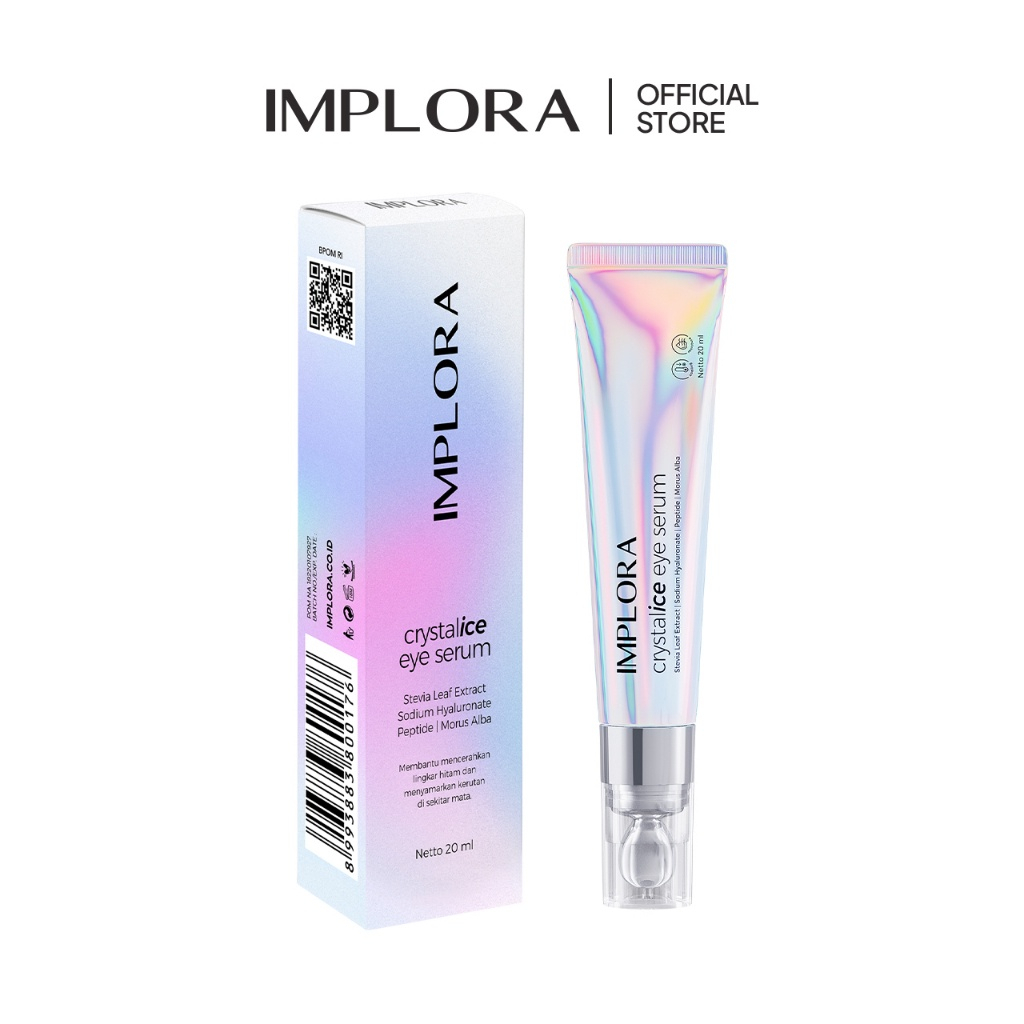 | LB| IMPLORA CRYSTALICE EYE SERUM 20 ML KRIM PENCERAH BAWAH MATA PANDA - Eye Cream Serum 20ml